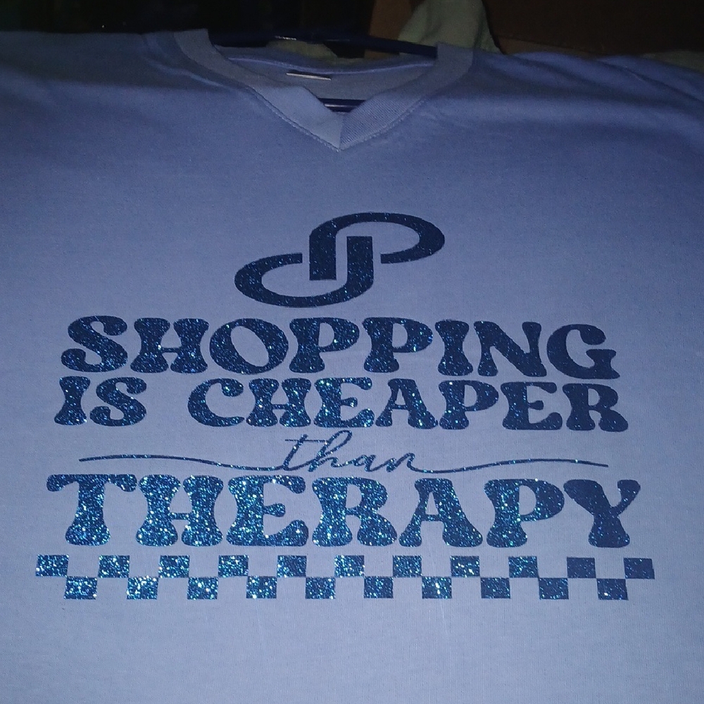 Blue Glitter Graphic Unisex Shirt